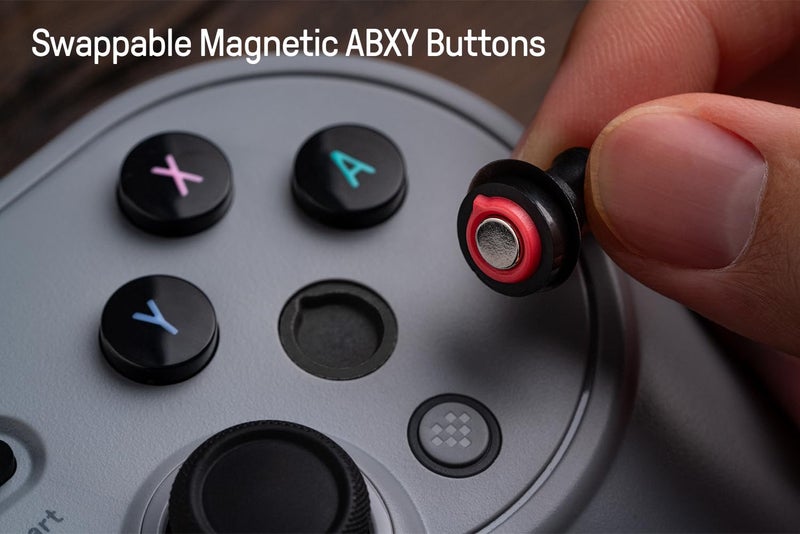 8Bitdo وحدة تحكم بلوتوث Pro 3 مع أزرار ABXY قابلة للتبديل، عصي TMR، زناد تأثير هول، أزرار خلفية احترافية، قاعدة شحن، لجهاز Switch/Switch 2، ويندوز، أبل، SteamOS، أندرويد - رمادي - Image 5